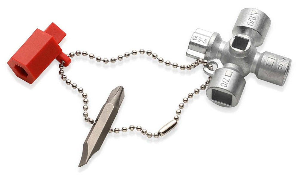 KNIPEX 00 11 02 Schakelkastsleutel voor alle standaard schakelkasten en afsluitsystemen 44 mm