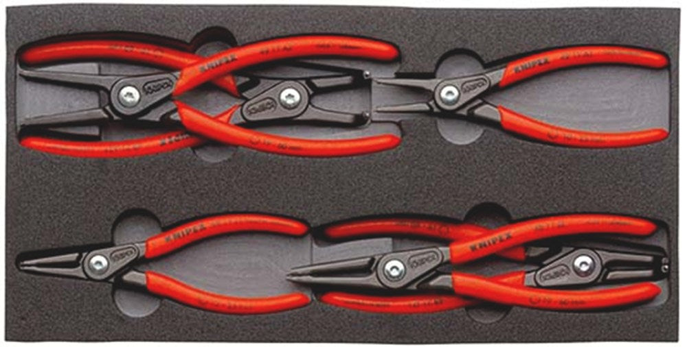 KNIPEX 00 20 01 V02 Precisie-borgveertangenset met schuimrubberen inlay