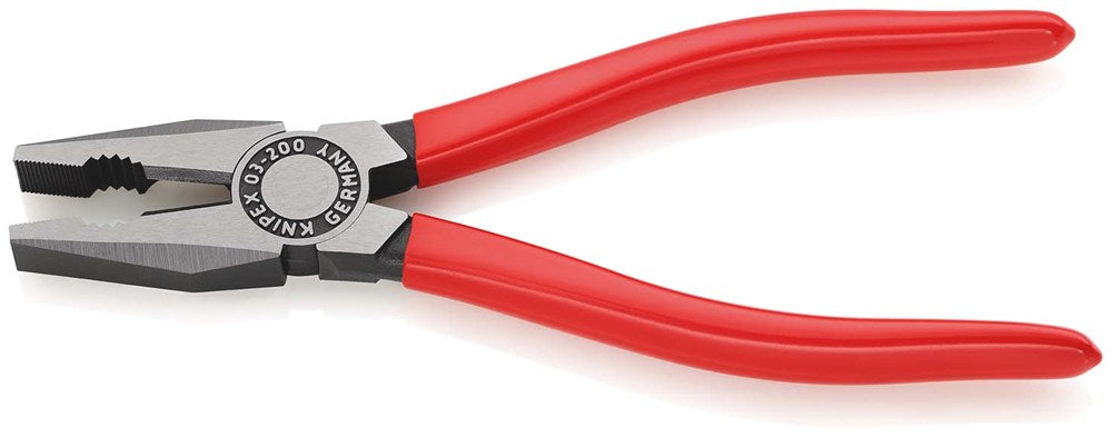 KNIPEX 03 01 200 Kombitang met kunststof bekleed zwart geatramenteerd 200 mm