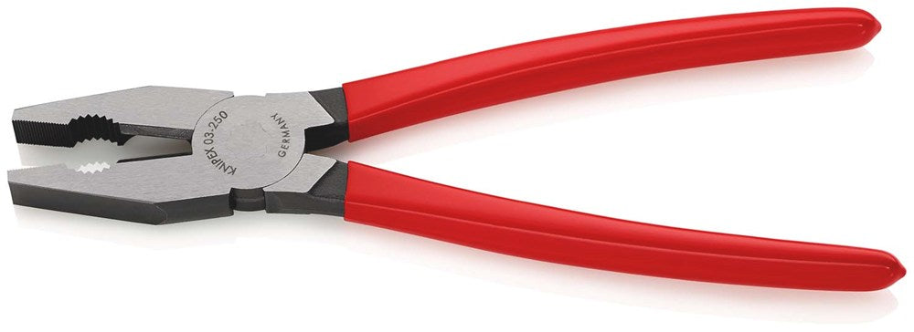 KNIPEX 03 01 250 Kombitang met kunststof bekleed zwart geatramenteerd 250 mm