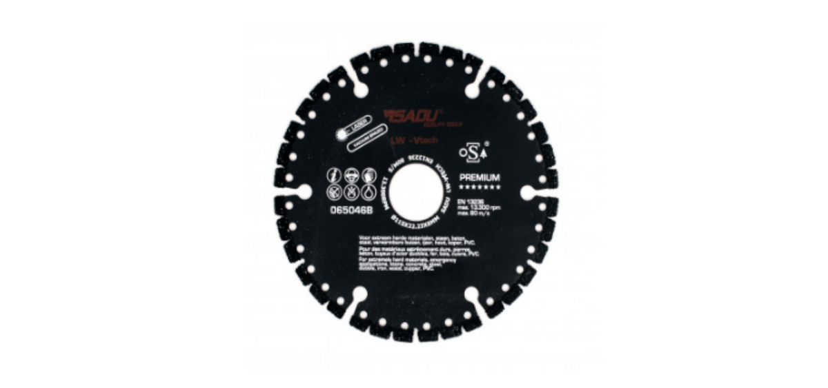 Diamantschijf 230x22x8mm Type LW V-Tech