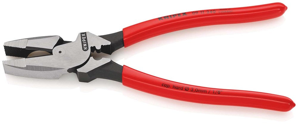 KNIPEX 09 11 240 Kracht-Kombitang "Lineman's Pliers" Amerikaans model met antslip kunststof bekleed