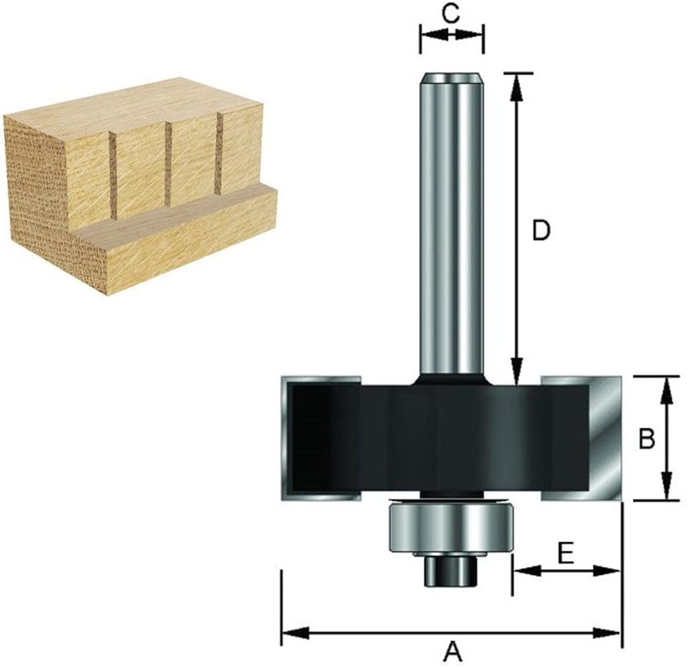 Sponningfrees HM A/B 34.9/12.7mm Met 4 lagers kolf 12mm