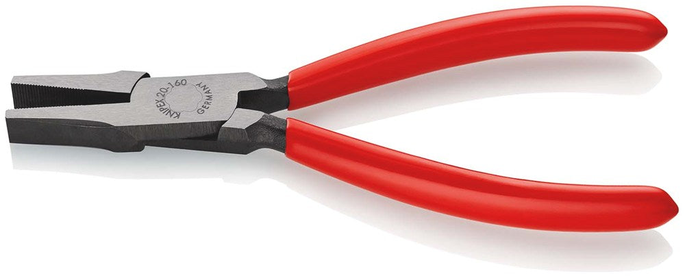 KNIPEX 20 01 160 Platbuigtang met kunststof bekleed zwart geatramenteerd 160 mm