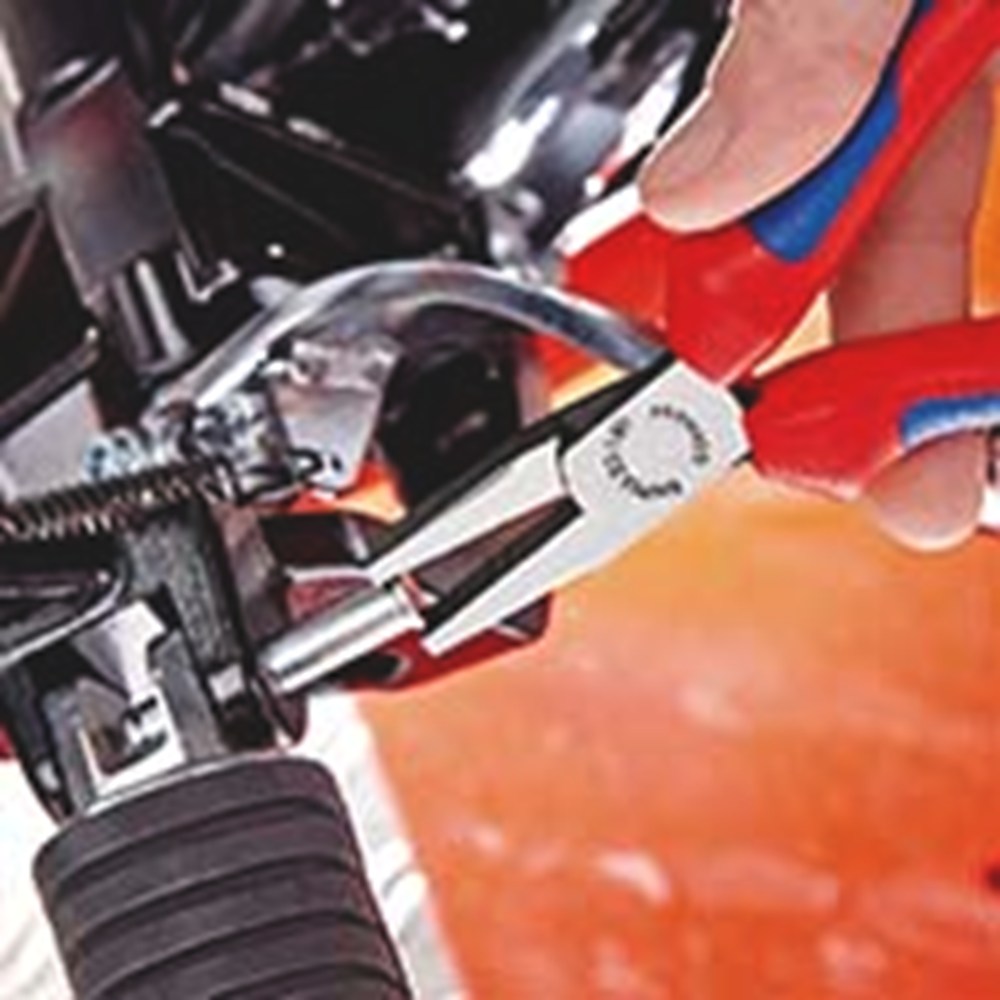 KNIPEX 20 01 140 Platbuigtang met kunststof bekleed zwart geatramenteerd 140 mm