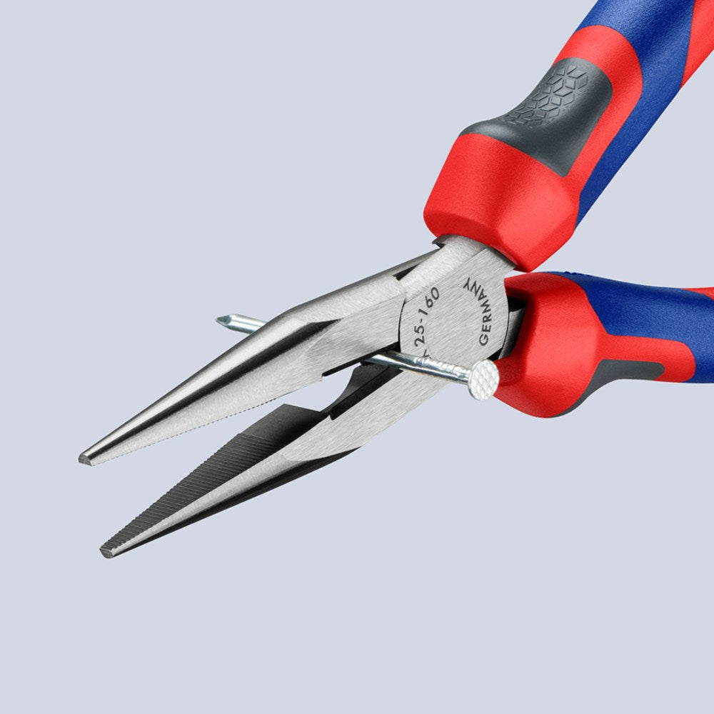 KNIPEX 25 02 160 Platspitse tang met zijsnijder (radiotang) met comfortgrepen zwart geatramenteerd 1