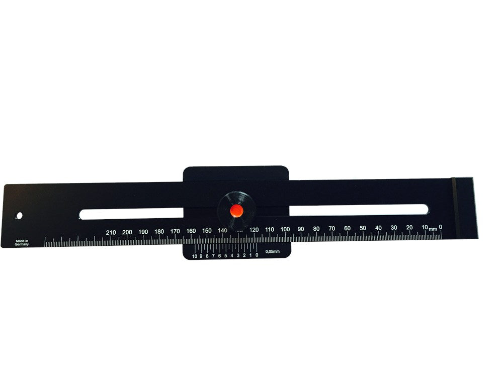 Afschrijfliniaal 300mm gehard aluminium