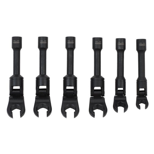 3/8" Flexibele diesel injector doppenset, 6dlg