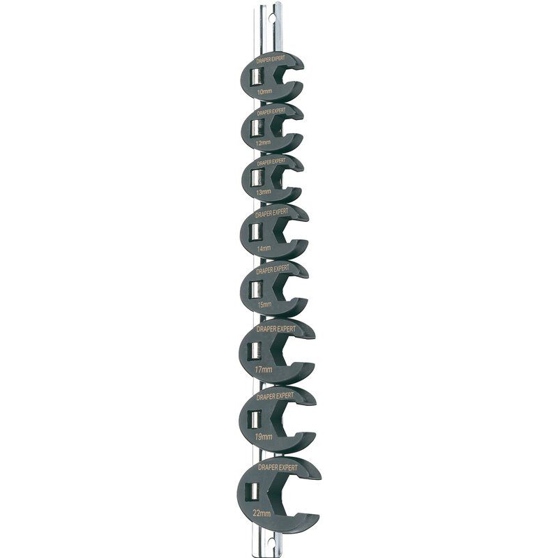 3/8" Kraaienpootsleutels open, 8dlg