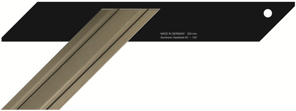 Verstekhaak 300x110mm met ALU blok brons geanodiseerd, 45 en 135 graden