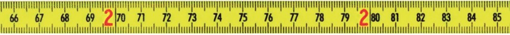 Rolbandmaat, 20m, 13mm breed mm verdeling, stalen band, Klasse II