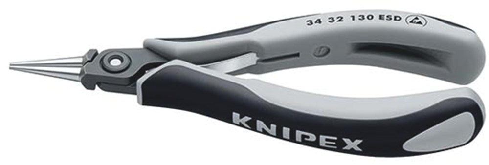 KNIPEX 34 32 130 ESD Precisie elektronicagrijptang ESD met meer-componenten greep gebruineerd 130 mm