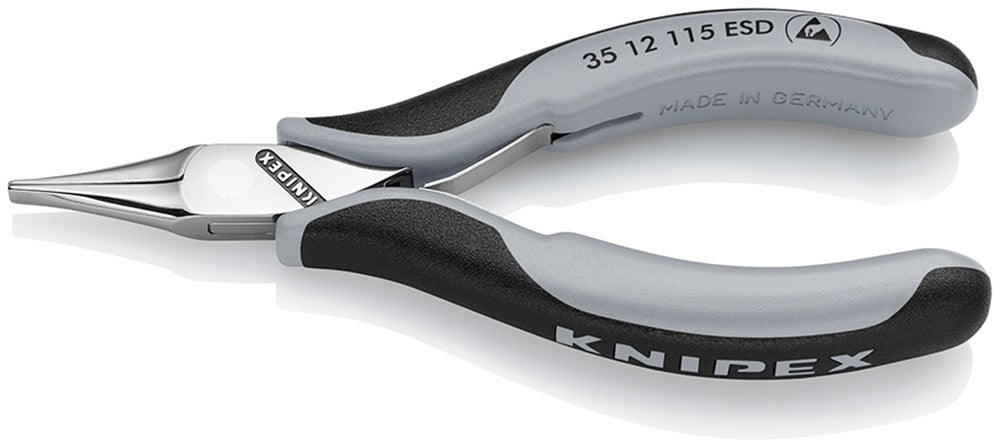 KNIPEX 35 12 115 ESD Elektronica-grijptang ESD met doorgestoken scharnier met meer-componenten greep
