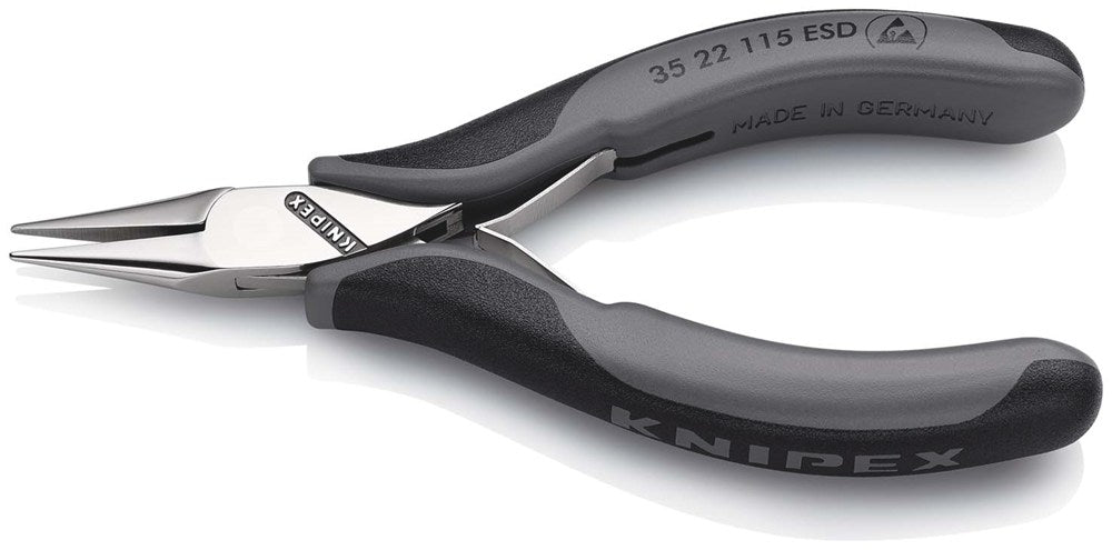 KNIPEX 35 22 115 ESD Elektronica-grijptang ESD met doorgestoken scharnier met meer-componenten greep