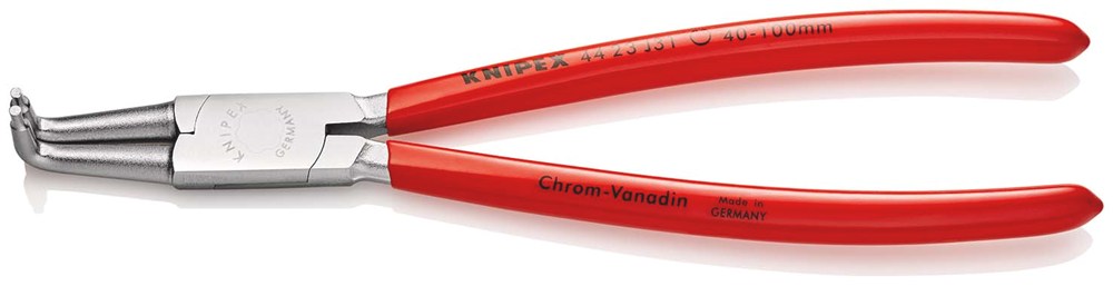 KNIPEX 44 23 J31 Borgveertang voor binnenringen in boringen met kunststof bekleed verchroomd 215 mm