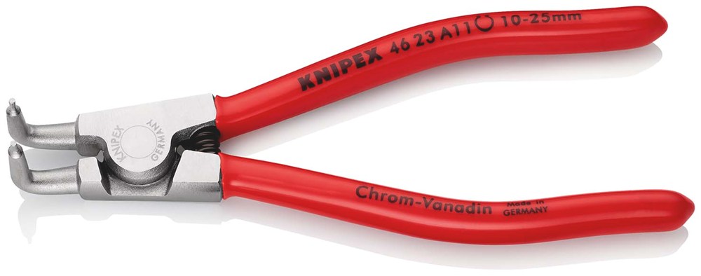 KNIPEX 46 23 A11 Borgveertang voor buitenringen op assen met kunststof bekleed verchroomd 125 mm