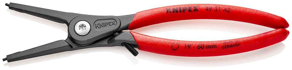 KNIPEX 49 31 A2 Precisie-borgveertang voor buitenringen op assen met uitrekbeveiliging met antslip k
