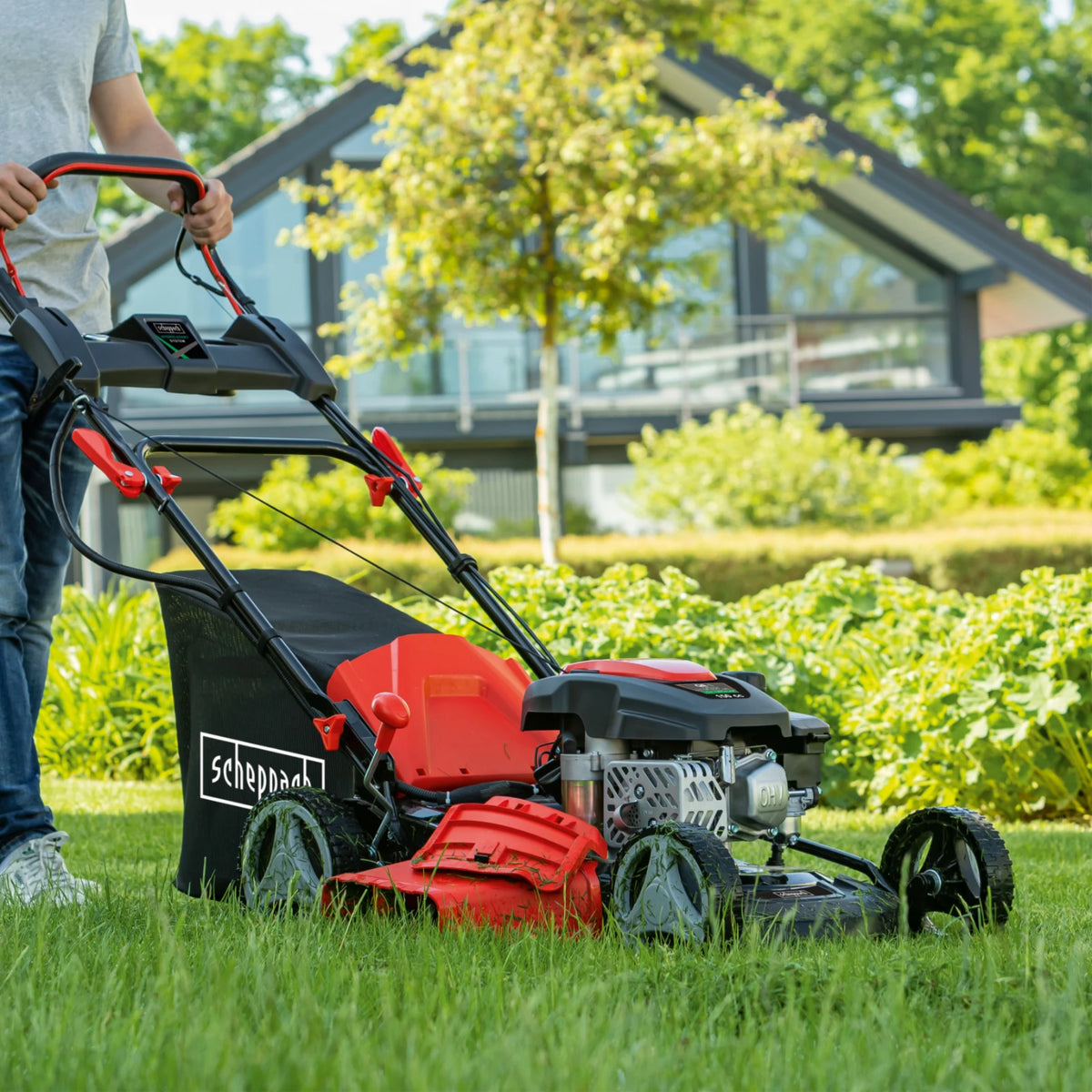 Scheppach Benzine grasmaaier MS150-46E 150cc 9PK (met accu)
