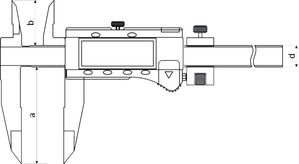 Digitale controlle schuifmaat 500x150mm met kruispunten/messnavel