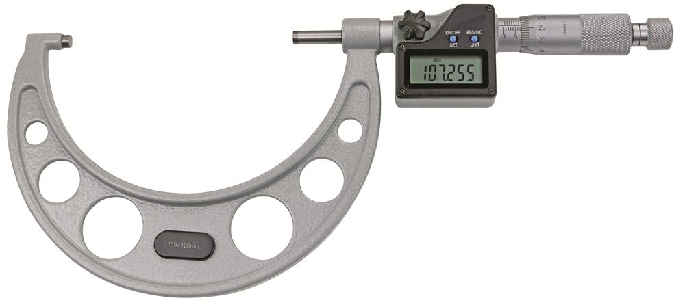 Digitale micrometer 100-125mm IP54, SET/ABS/REL