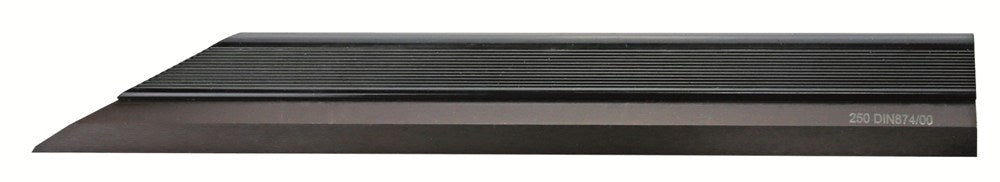 Haarliniaal 250mm, DIN 874/00 normaal staal gehard, zwart