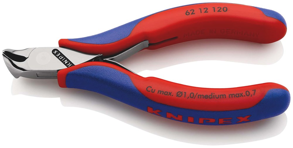 KNIPEX 62 12 120 Elektronica-voorsnijtang met schuine kop met meer-componenten greep 120 mm