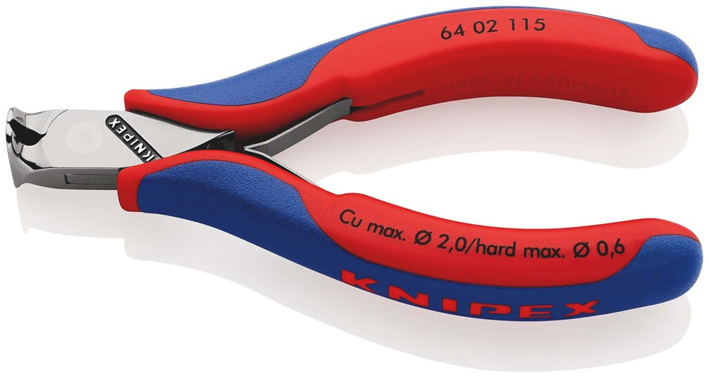 KNIPEX 64 02 115 Elektronica-voorsnijtang met meer-componenten greep 115 mm