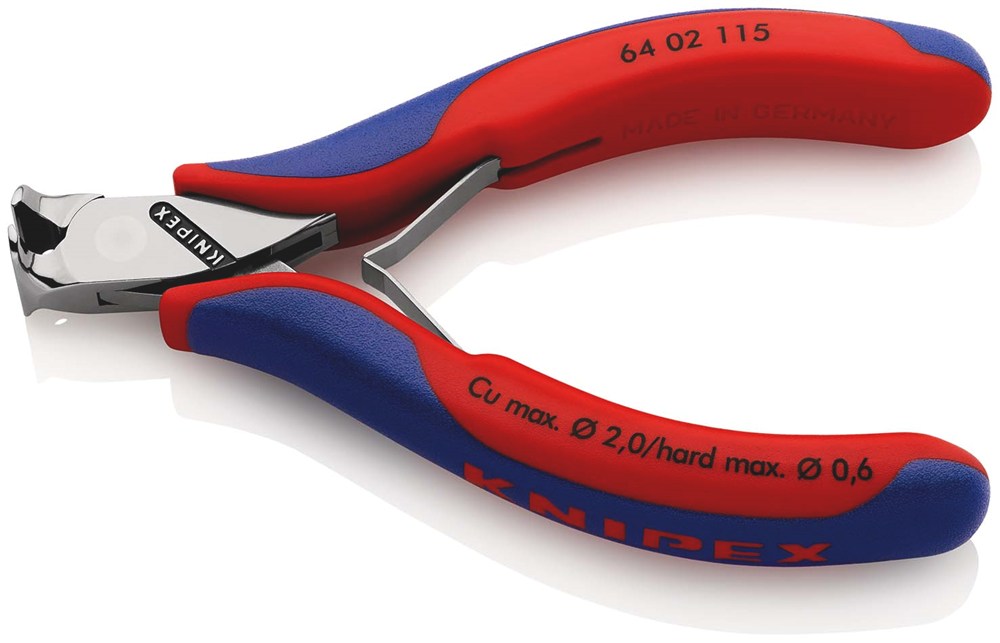 KNIPEX 64 02 115 Elektronica-voorsnijtang met meer-componenten greep 115 mm