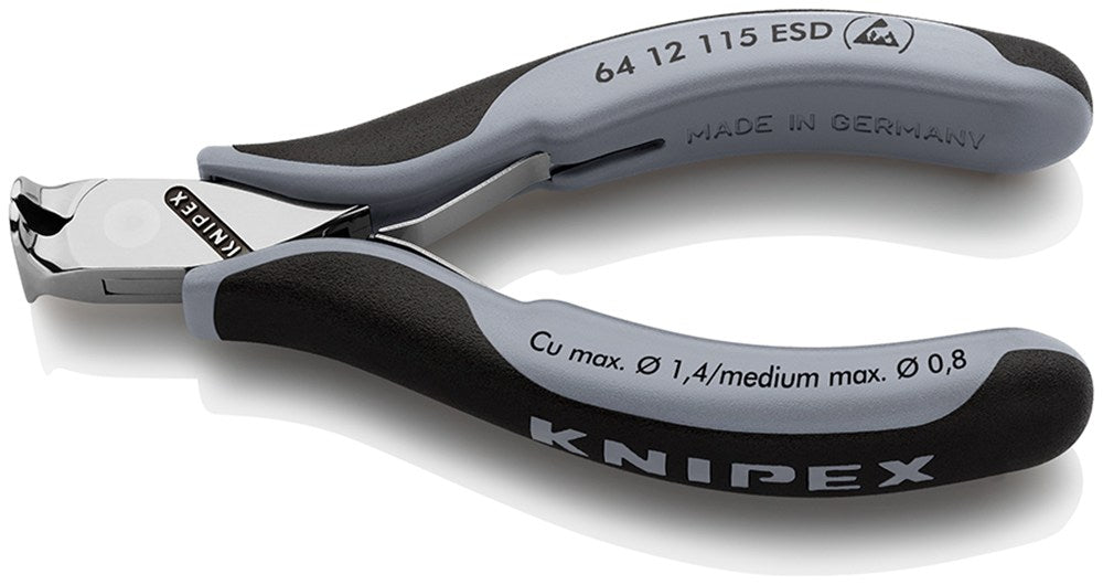 KNIPEX 64 12 115 ESD Elektronica-voorsnijtangen ESD met meer-componenten greep 115 mm