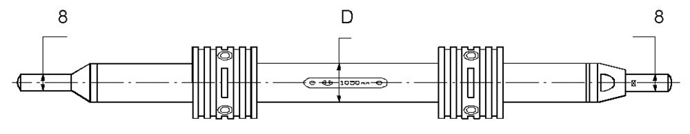 Bevestigingsschroeven 325mm Bolvormig, diameter 16mm