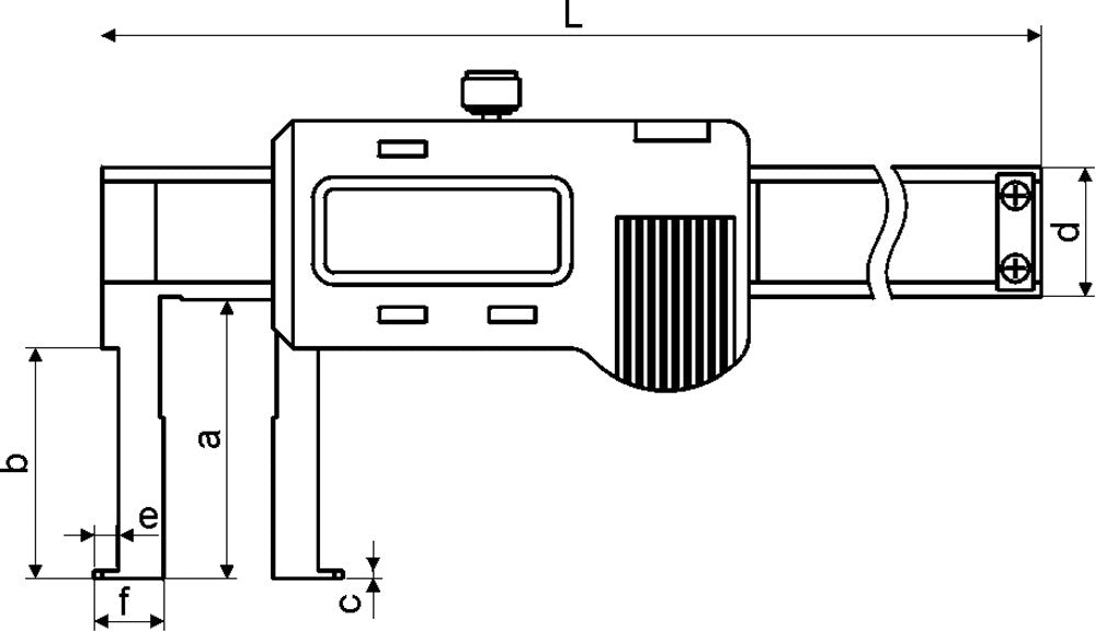 Digitale schuifmaat 22-170mm uitwendige punten