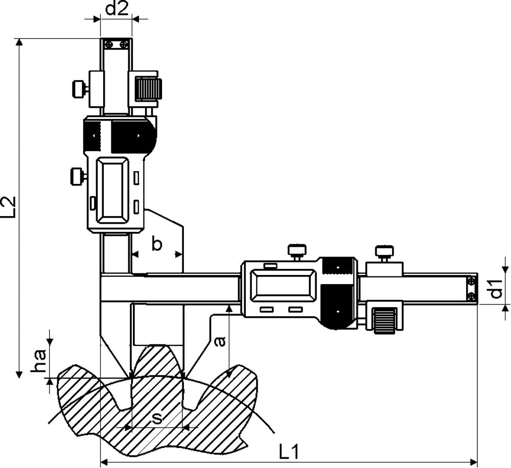 Digitale schuifmaat 2-30mm met fijninstelling