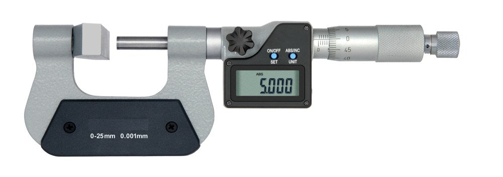 Dititale meetschroeven 0-25mm IP65, extra groot beeld 50x14mm
