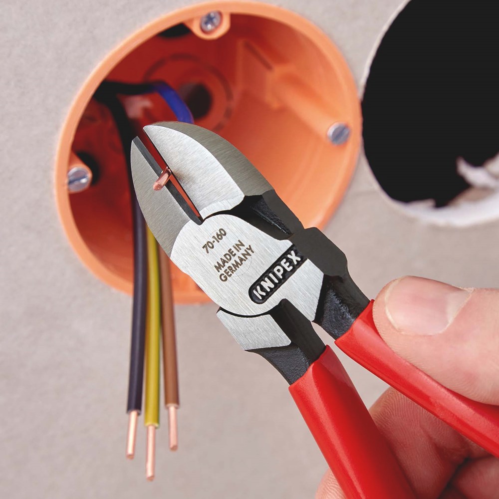 KNIPEX 70 01 160 Zijsnijtang met kunststof bekleed zwart geatramenteerd 160 mm