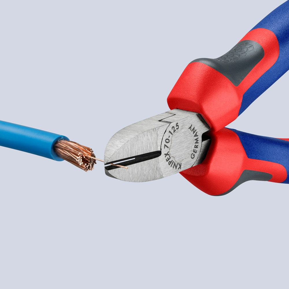 KNIPEX 70 02 125 Zijsnijtang met comfortgrepen zwart geatramenteerd 125 mm