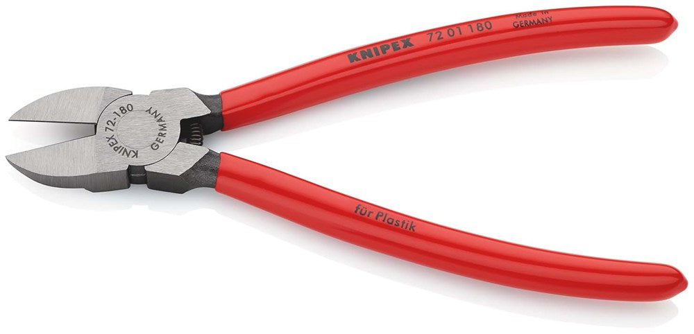 KNIPEX 72 01 180 Zijsnijtangen voor kunststof met kunststof bekleed 180 mm