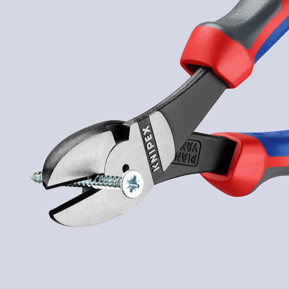 KNIPEX 74 02 180 Kracht-zijsnijtang met comfortgrepen zwart geatramenteerd 180 mm