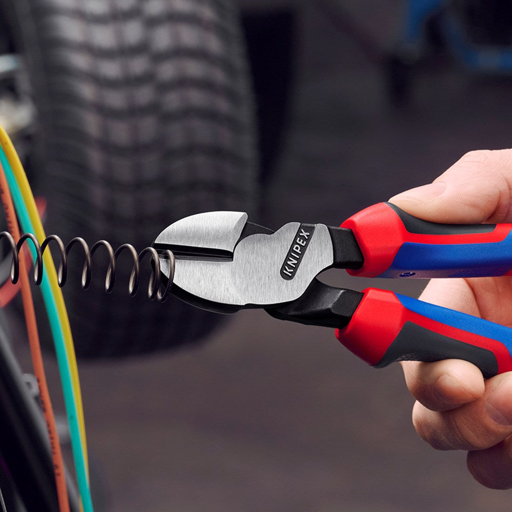 KNIPEX 74 02 200 Kracht-zijsnijtang met comfortgrepen zwart geatramenteerd 200 mm
