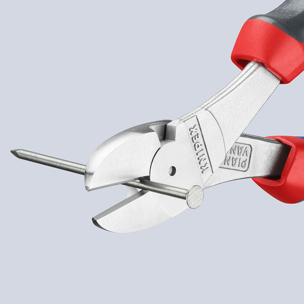 KNIPEX 74 05 180 Kracht-zijsnijtang met comfortgrepen verchroomd 180 mm