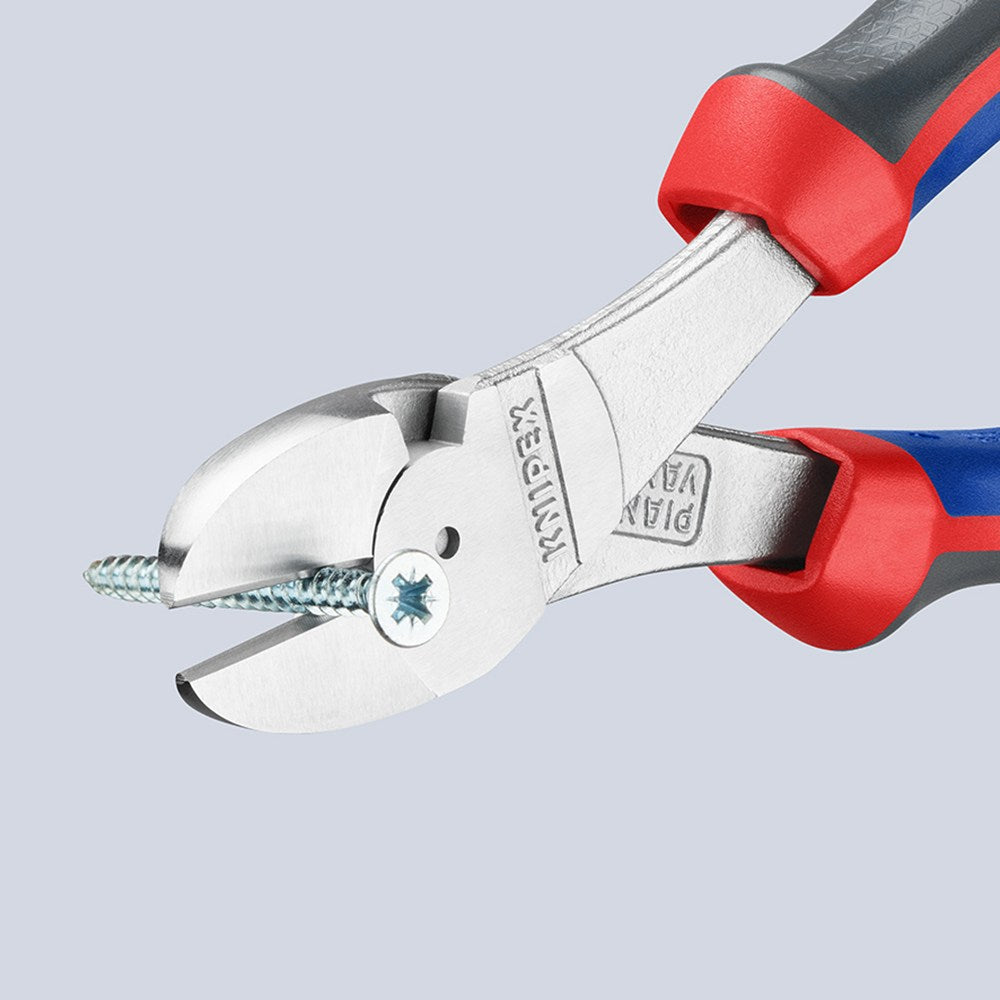 KNIPEX 74 05 180 Kracht-zijsnijtang met comfortgrepen verchroomd 180 mm