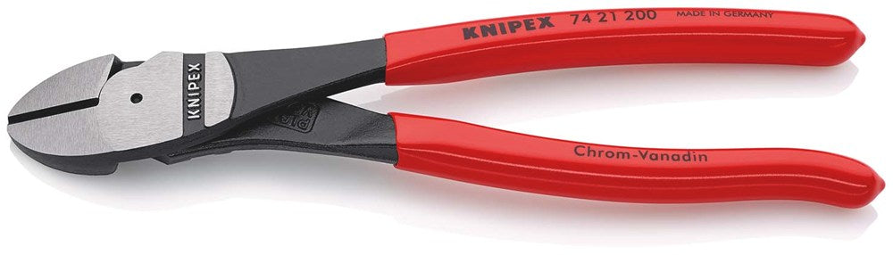KNIPEX 74 21 200 Kracht-zijsnijtang met kunststof bekleed zwart geatramenteerd 200 mm