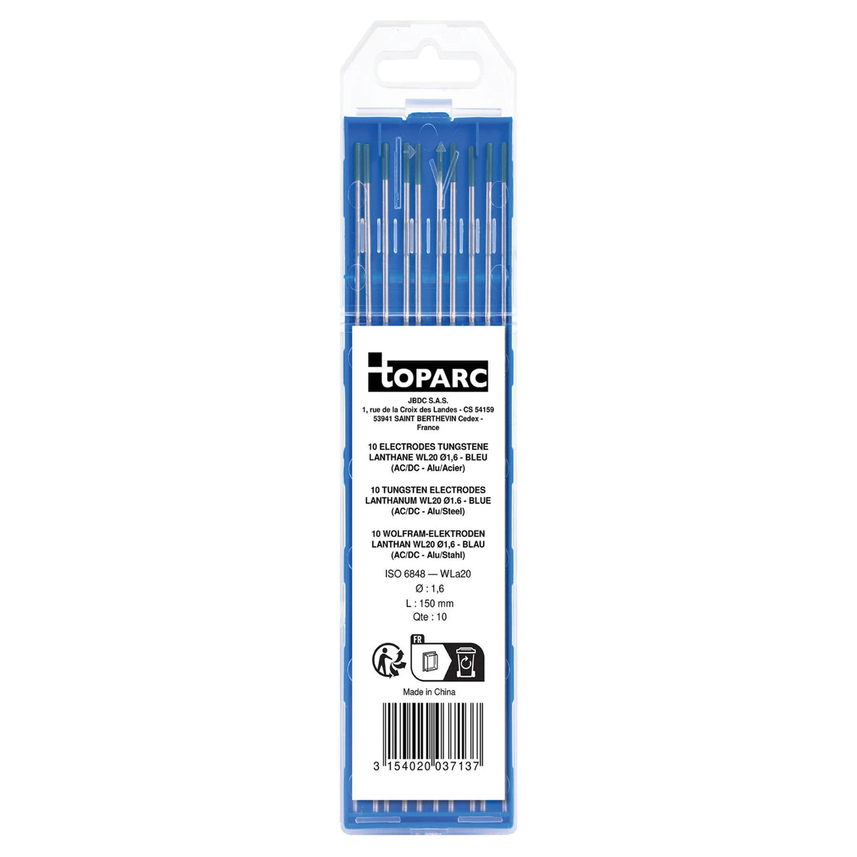 GYS WL20 Lanthaan Wolfraam elektroden Ø1,6 (10 stuks)