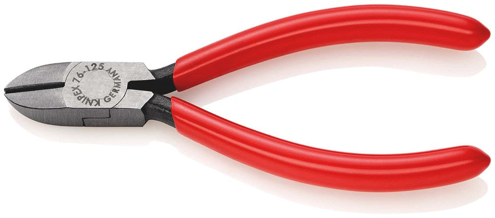 KNIPEX 76 01 125 Zijsnijtang voor elektromechanica met kunststof bekleed zwart geatramenteerd 125 mm