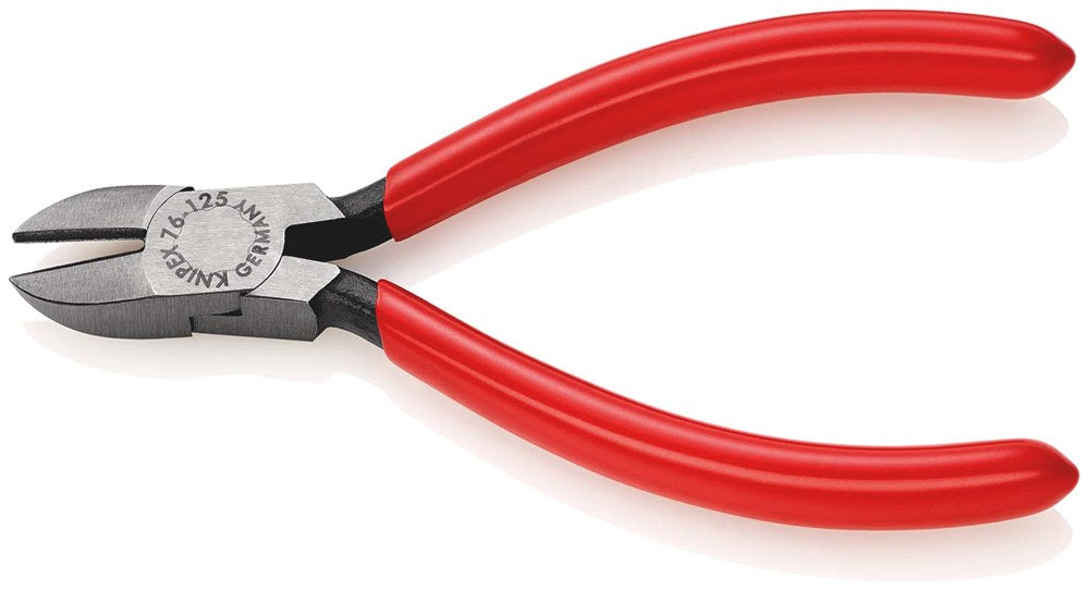 KNIPEX 76 01 125 Zijsnijtang voor elektromechanica met kunststof bekleed zwart geatramenteerd 125 mm