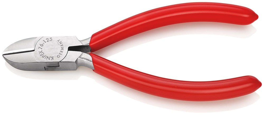 KNIPEX 76 03 125 Zijsnijtang voor elektromechanica met kunststof bekleed verchroomd 125 mm