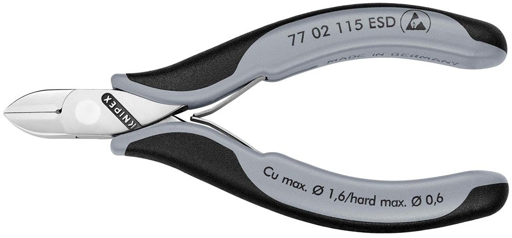 KNIPEX 77 02 115 ESD Elektronica-zijsnijtangen ESD met doorgestoken scharnier met meer-componenten g