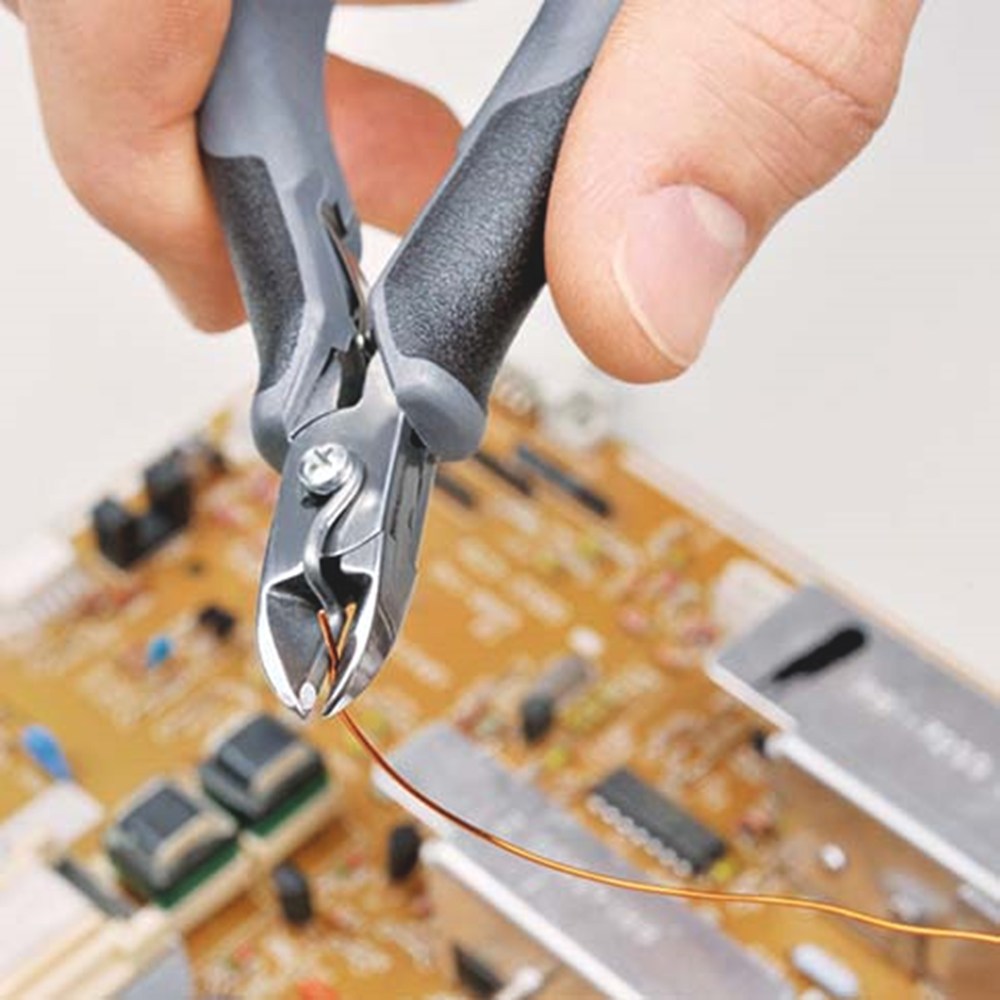 KNIPEX 77 12 115 ESD Elektronica-zijsnijtangen ESD met doorgestoken scharnier met meer-componenten g