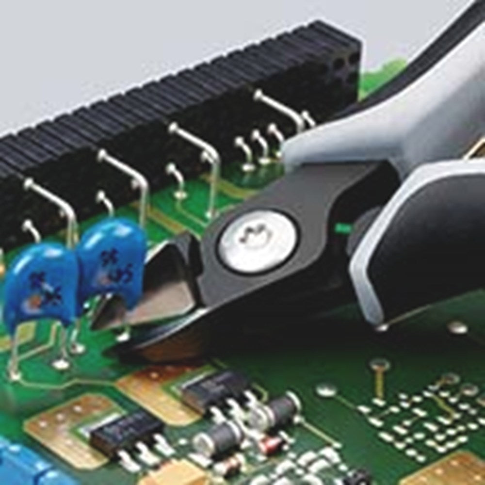 KNIPEX 79 02 120 ESD Precisie elektronica-zijsnijtang ESD met meer-componenten greep gebruineerd 120