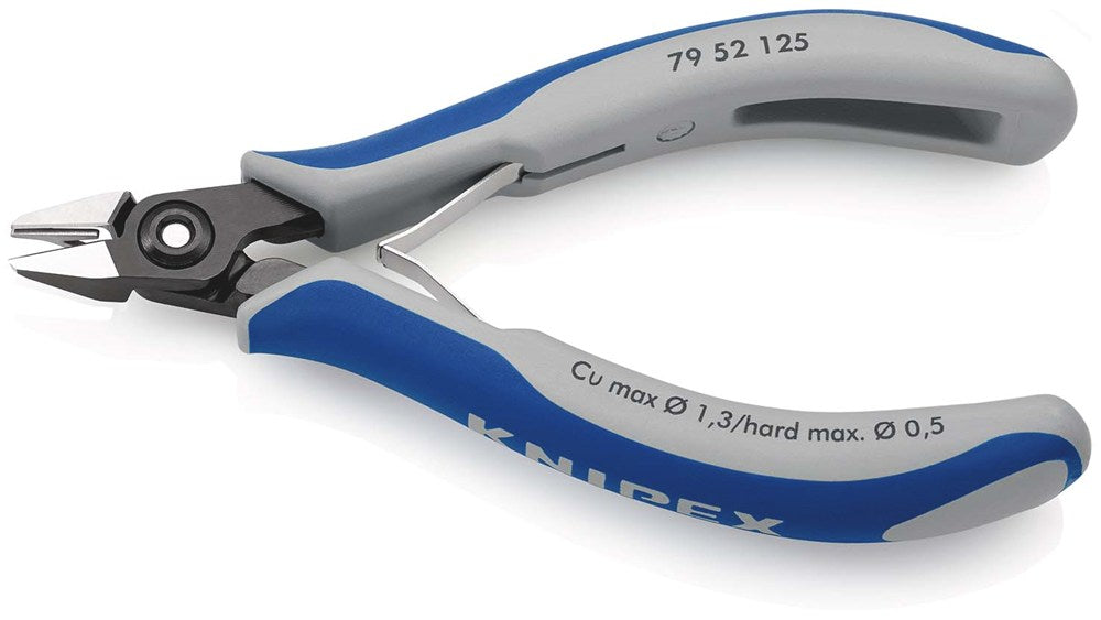 KNIPEX 79 52 125 Precisie elektronica-zijsnijtang met meer-componenten greep gebruineerd 125 mm