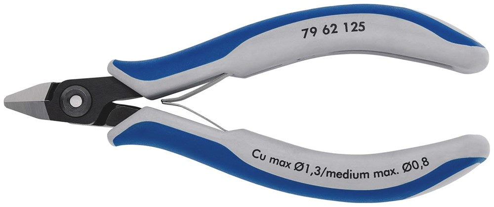 KNIPEX 79 62 125 Precisie elektronica-zijsnijtang met meer-componenten greep gebruineerd 125 mm